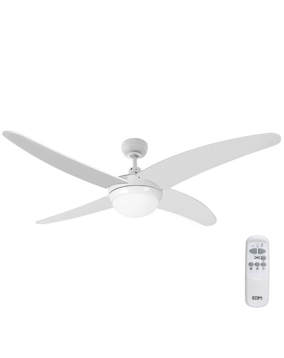 Ceiling Fan with Light EDM 33806 Caspio White 60 W 1