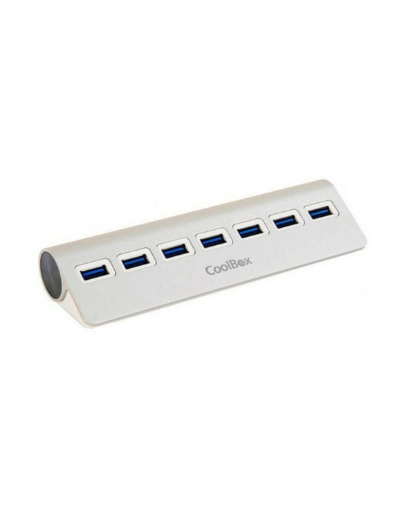 Hub USB CoolBox COO-HU7ALU3 Aluminium (7 Anschlüsse) 1