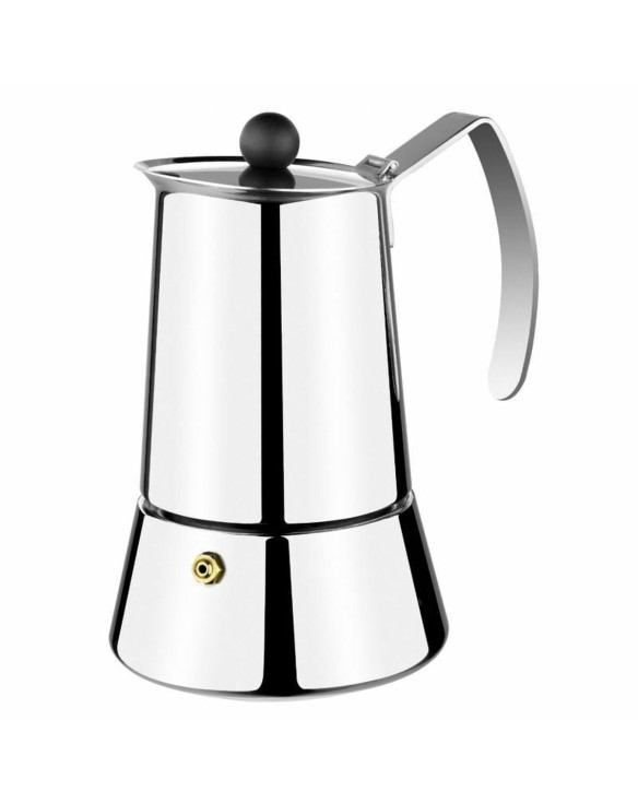 Italian Coffee Pot Monix M630004 Steel Silver 4 Cups 1
