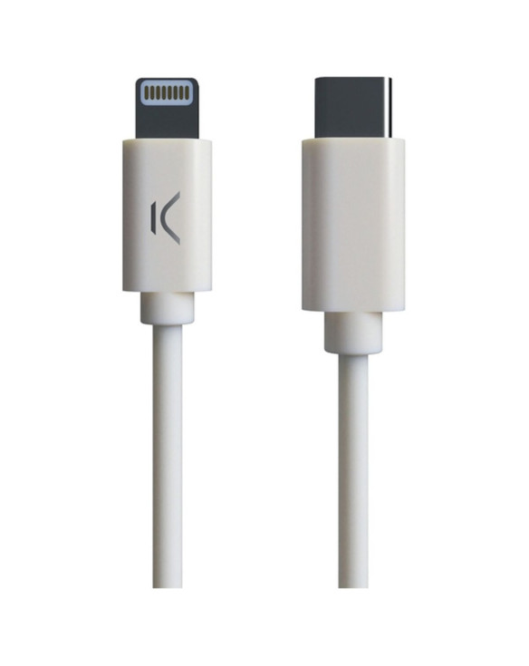 Câble USB-C vers Lightning KSIX MFI (1 m) Blanc 1