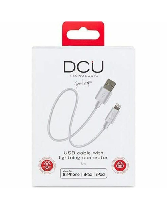 Câble USB pour iPad/iPhone DCU 4R60057 Blanc 3 m 1