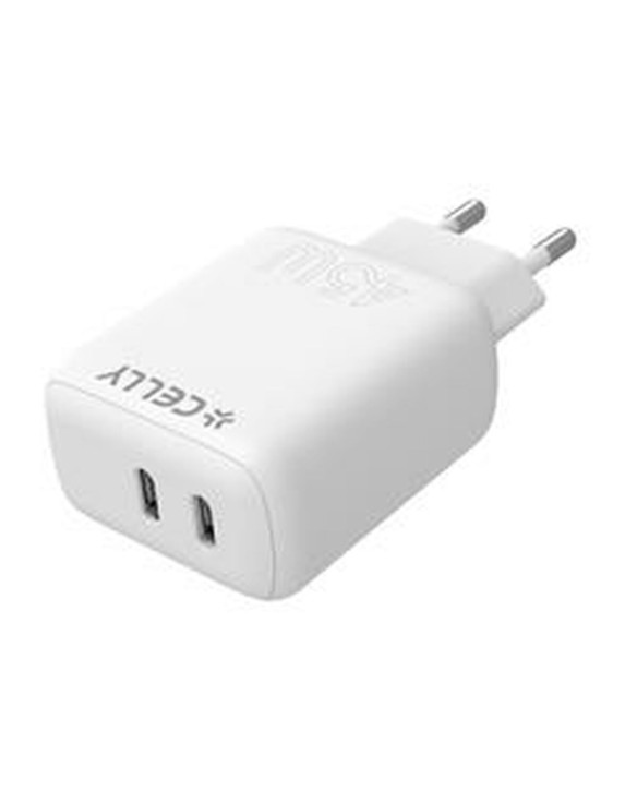 Wall Charger Celly TC2USBC45WWH White 45 W 1