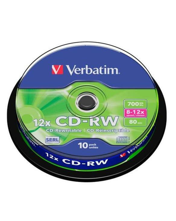 CD-RW Verbatim    10 Stück 700 MB 12x 1