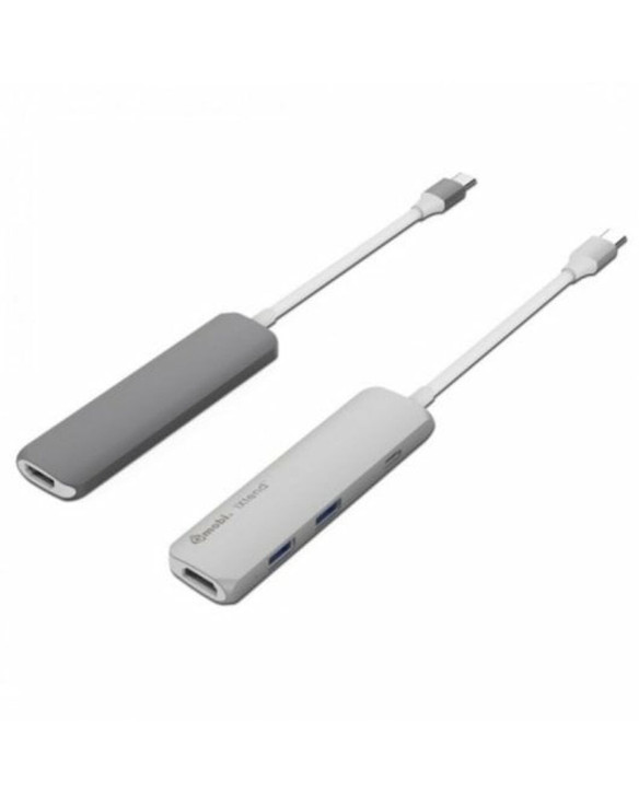 Hub USB Silver HT 17123 Weiß/Grau Dunkelgrau 1