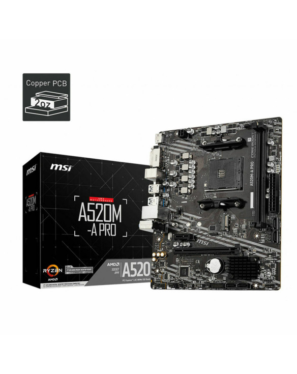 Motherboard MSI 7C96-001R mATX AM4     AMD® A520 AMD AMD AM4   1