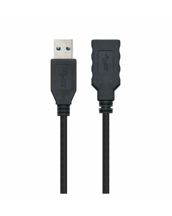 USB Cable NANOCABLE 10.01.0901-BK Black 1