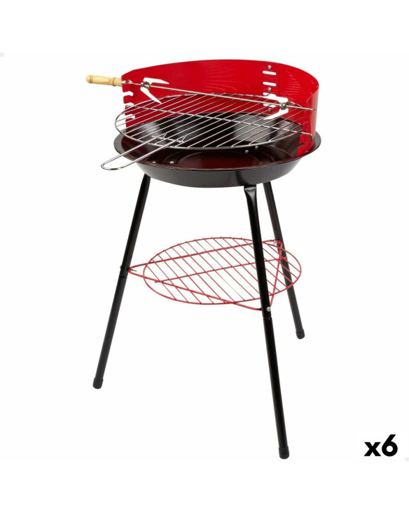 Barbecue Portable Aktive Wood Iron Ø 38 cm 37 x 61 x 45 cm (6 Units) Red 1