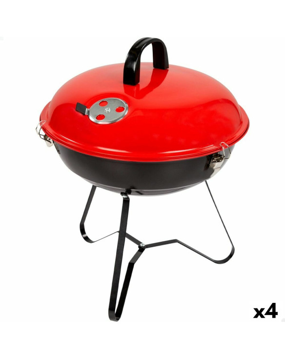 Barbecue Portable Aktive Métal émaillé Ø 36 cm 36 x 44 x 36 cm (4 Unités) Rouge 1