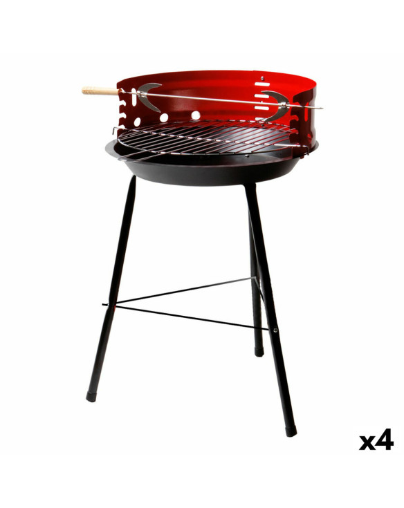Barbecue Portable Aktive Wood Iron 37,5 x 70 x 38,5 cm (4 Units) Red 1