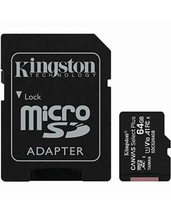 Carte Mémoire Micro SD avec Adaptateur Kingston SDCS2/64GBSP 64 GB 1