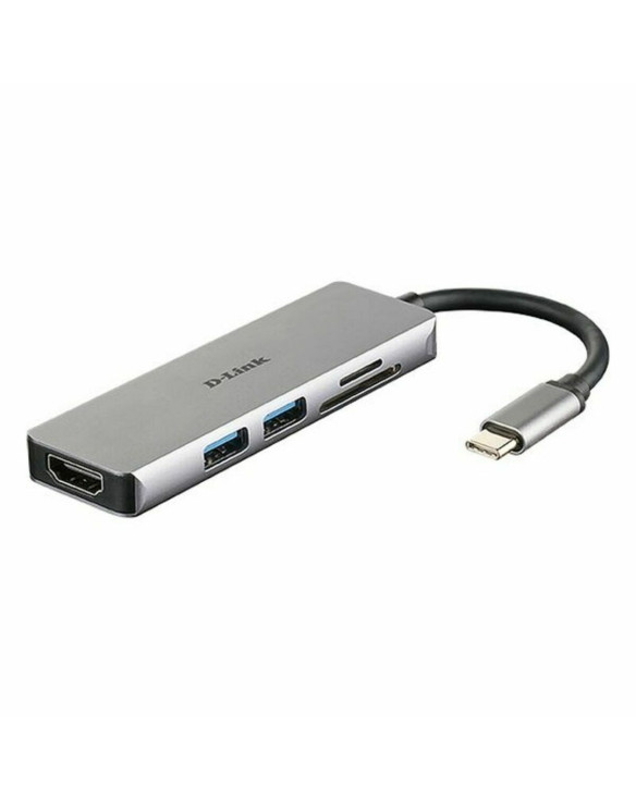 Hub USB C D-Link DUB-M530 4K Ultra HD Grau 1