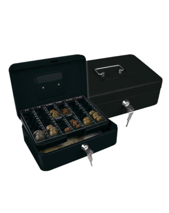 Safe-deposit box Q-Connect KF04278 Black Steel 250 x 180 x 90 mm 1