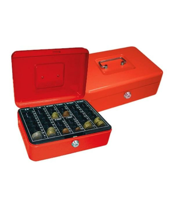Safe-deposit box Q-Connect KF03322 Red Aluminium 250 x 180 x 90 mm 1
