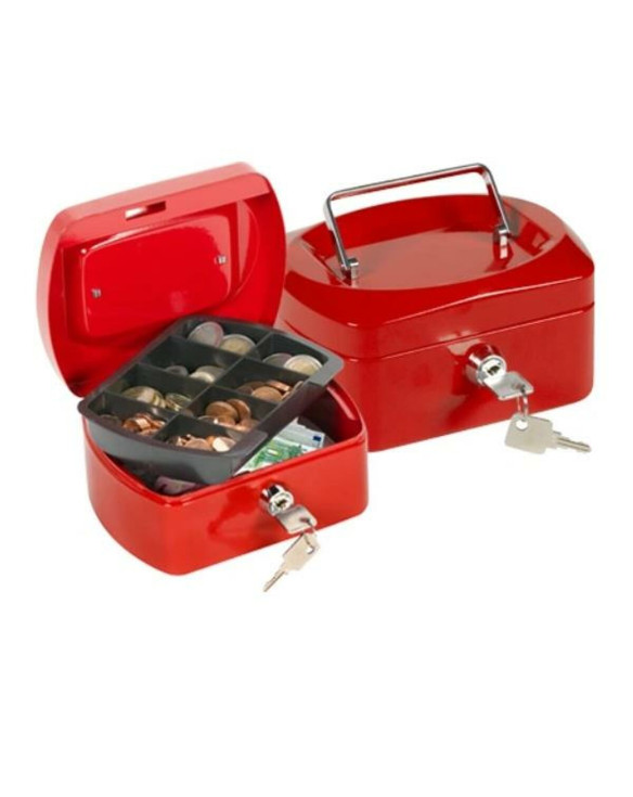 Safe-deposit box Q-Connect KF04247 Red Aluminium 1