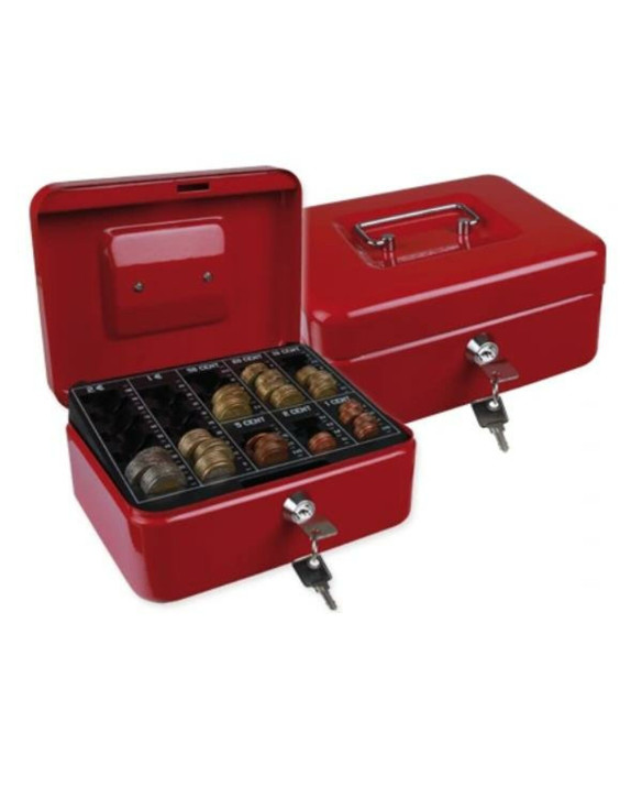 Safe-deposit box Q-Connect KF03318 Red Aluminium 200 x 160 x 90 mm 1