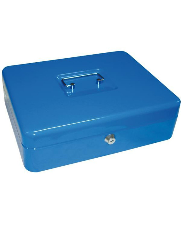 Boîte sécurité Q-Connect KF03327 Bleu Métal 300 x 240 x 90 mm 1