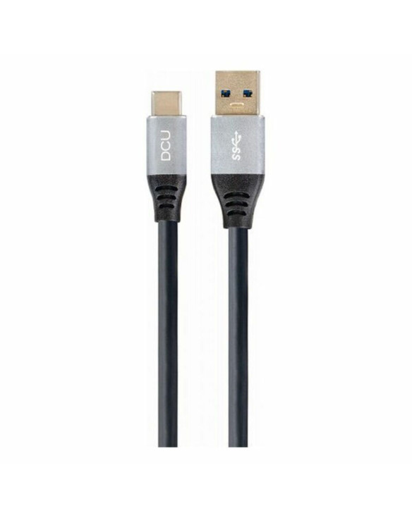 USB A to USB C Cable DCU Black (1,5M) 1