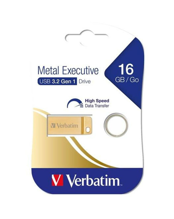 Pendrive Verbatim Metal Executive Golden 16 GB 1