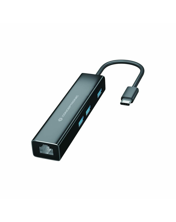 Hub USB Conceptronic DONN07B Schwarz 1