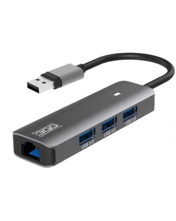 Hub USB 3GO HUB37PETH2 Grau (1 Stück) 1