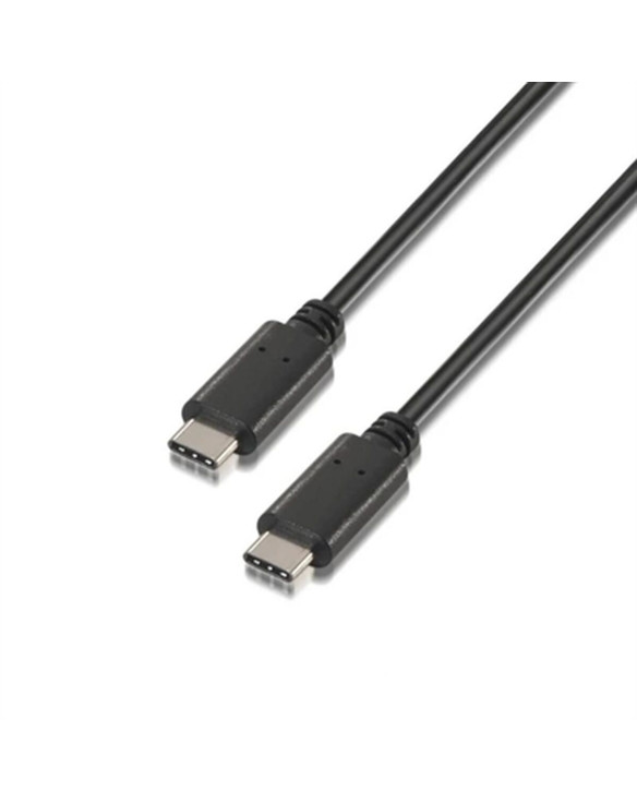 Data / Charger Cable with USB Aisens A107-0058 3 m Black 1