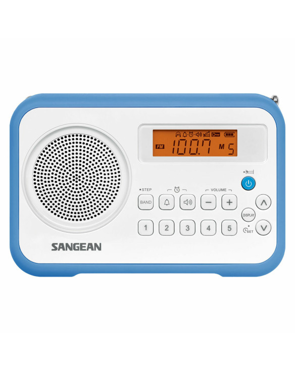 Radio Sangean PRD18W Niebieski Bursztyn Niebieski/Biały 1