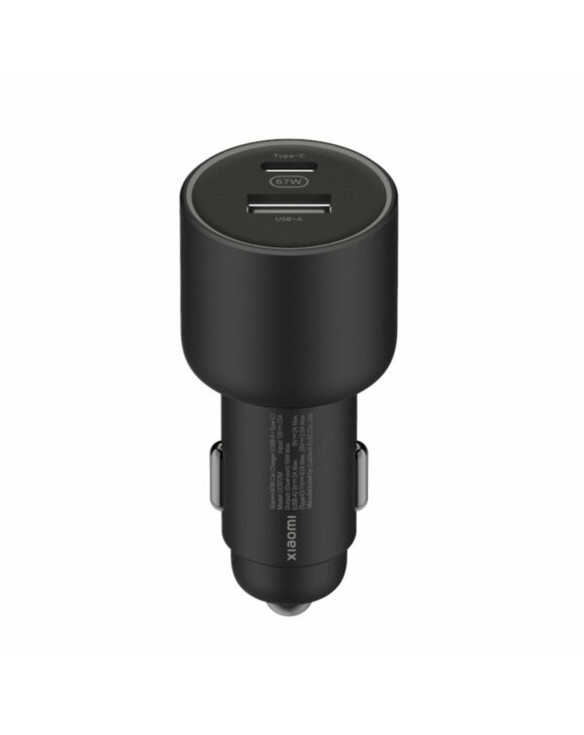 Universal USB Car Charger + USB C Cable Xiaomi 67W Black 1