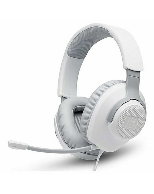 Headphones with Microphone JBL Quantum 100 Gaming Blue White 1