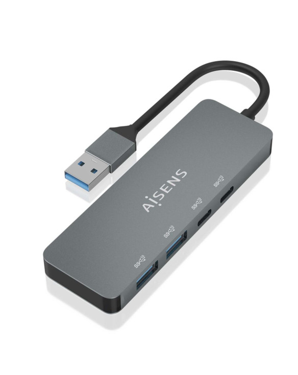 Hub USB Aisens A106-0696 Grau (1 Stück) 1
