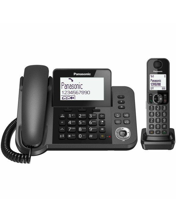 Landline Telephone Panasonic KX-TGF310 White Black Grey 1