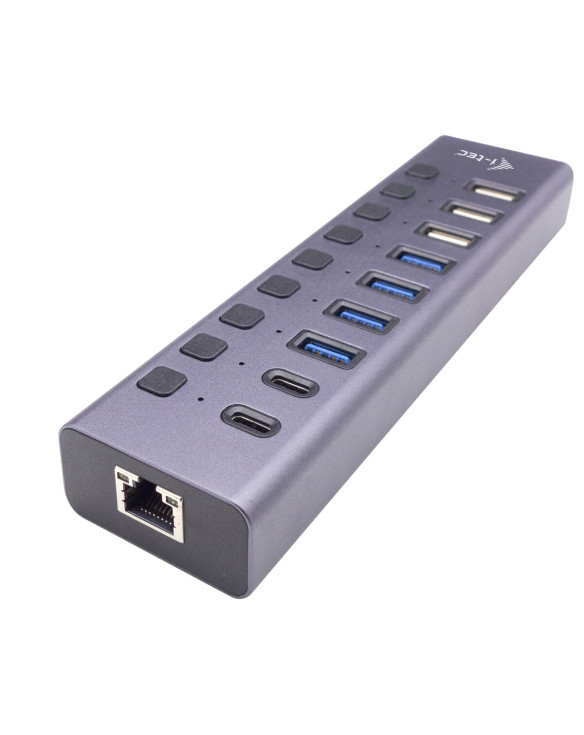Hub USB i-Tec CACHARGEHUB9LAN Grau 1