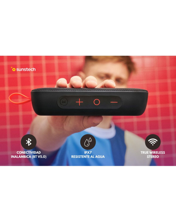 Portable Bluetooth Speakers Sunstech BRICKLARGEBK Black 2100 W 10 W 1