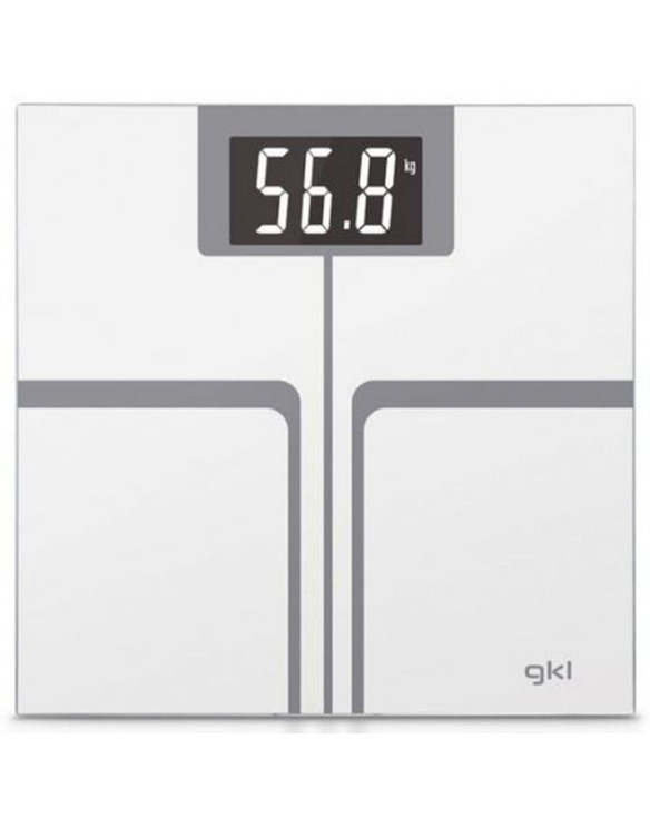 Digital Bathroom Scales GKL FITMAX WHITE 200 kg White Polyester 1