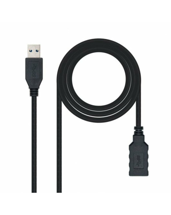 USB-Kabel NANOCABLE 10.01.0903-BK Schwarz 3 m 1