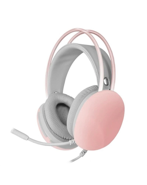 Headphones with Microphone Mars Gaming MH-GLOW RGB Pink 1