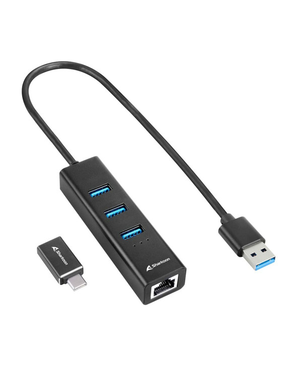 Hub USB 4 Ports Sharkoon Noir 1