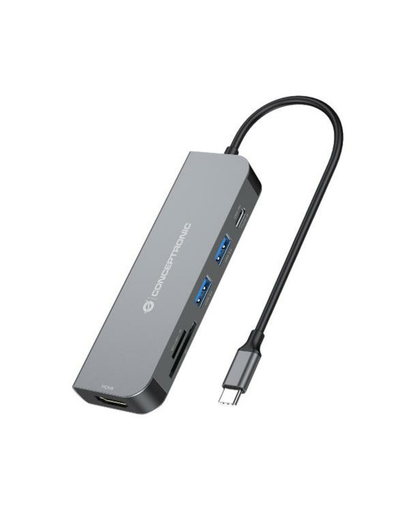 Hub USB-C Conceptronic DONN02G Aluminium (1 Stück) 1